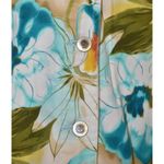 Sunset Cove Ladies L Lightweight Button Front Jacket Tropical Floral Vacation Green Size L Photo 3