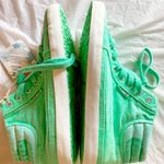 Replay women's 37 EU spring pistachio puffer ankle Velcro zip up canvas sneakers Green Size 6 Photo 7