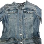 Calvin Klein Jeans Denim Jacket Womens Size L Snap Buttons Bib Collar Photo 1