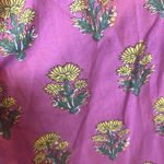 Ultramarine Bella Top Purple Yellow Flowers Double Ruffle Sleeve Photo 6