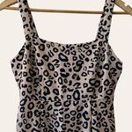 Sanctuary Leopard Animal Print Smocked Sleeveless Square Neck Midi Dress Size 0 Photo 2