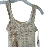 Jessica Simpson  Women's Beige Crochet A-line Midi Dress Size M Sleeveless Photo 3