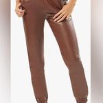 We Wore What NWT  Buttery Vegan Leather Joggers - Cacao Photo 0