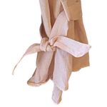 Urban Outfitters  Light Pink Long Sleeve Blouse Tied Sleeve Bottoms ~ Size SMALL Photo 4