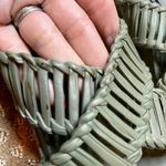 Melissa Salinas Womens Cosmic Slides Sandals Green Cross Strap Flat Slip On 8 Photo 3