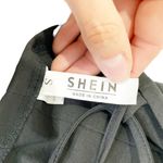 SheIn  Black V-neck Open Lace Back Cropped Tank Top S Strappy Festival Photo 4