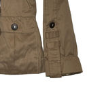 Ambition Womens Swing Jacket Size Medium Tan Button & Tie Front Lined Photo 3