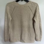 Pink Rose Women’s  Light Weight Long Sleeve Knit Sweater Tan Size Small Cream Photo 10