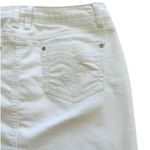 Roz & Ali Jean Skirt White Denim Jean Mini Skirt Size 4 Photo 7