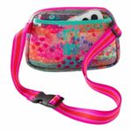 Natural Life  Everyday Puffy Fanny Pack Watercolor Patchwork Design NWT Photo 1
