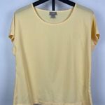 J.Jill Light Yellow Modal Blend Short Sleeve Blouse Top Photo 0