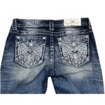 Miss Me  Jeans Capris Crop Women’s Size 26 Mid Rise Embellished Medium Wash Denim Photo 1