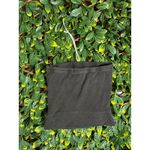 y2k strapless black sweatshirt crop top fits like size small Photo 1