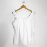 Dolce Cabo Faux Leather Sleeveless Top White Size Large Photo 1