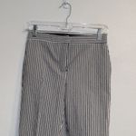 ZARA Black Striped Seersucker Pants Sz S Photo 2