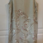 Liz Claiborne  Lizsport Petite Linen Blend Floral Leaf Print Dress Womens 16 Photo 0