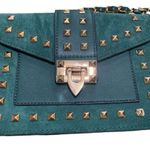 Green and gold studded crossbody Photo 0