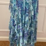 Serendipity Vintage 90s  Made in Maui Maxi Dress Frills N-Neck Ruffles Size L Photo 6