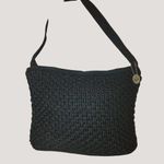 The Sak Black Crochet Shoulder Bag Zipper Closure Inner Pocket Photo 2