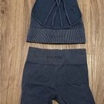 GILLY HICKS Biker Short & Top Set size small Black Photo 3