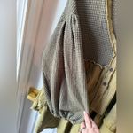 POL  Mixed Media Oversized Tunic with Balloon Sleeves  NWOT Small Photo 2