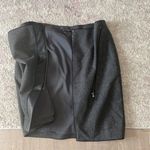 Banana Republic  Women's Wool Blend Grey Dark Heather Zipper Skirt Sz 0 Photo 4