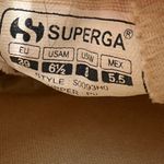 Superga  Cream Leather Woven Slip Ons Size 8 Photo 6