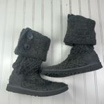 UGG  Gray Classic Cardy Knit Sweater Boots Women’s Sz 7 Photo 1