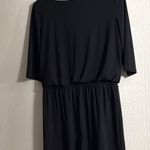 Emma & Michele  Black Draped Romper Photo 7