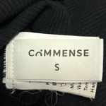 Commence Women's Black Rib Knit High Neck Long Sleeve Crop Shirt Sweater Top S Photo 2