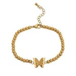 18K Gold Plated Butterfly Charm Bracelet for Women Photo 2