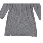 J. JILL Houndstooth Plaid Shift Dress Black Size L Photo 3