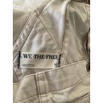 We The Free  Womens Cream Denim Bib ziggy Overalls Size M Photo 1