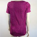 Banana Republic Magenta Heart Print Pull Over Top Photo 4