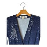 Diane Von Furstenberg  Romper Women 2 Navy Blue White Silk Polka Dot V Neck Wrap‎ Photo 2