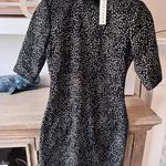 Alice + Olivia NWT Inka Strong-Shoulder Mockneck Dress Size 2 Photo 0