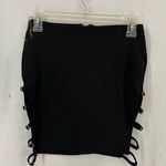 Rehab  Mini Skirt Side Straps Goth Style Medium Black Photo 0
