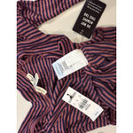 BCBGeneration NEW BCBGenertation Bodysuit Womens XXS Petite Striped Stretch Cold Shoulder Photo 2