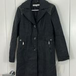 Kenneth Cole New Size 6 Gray Melton Wool Blend Peacoat with Pockets Photo 1