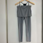 Koral Leah Infinity Sports Bra Lustrous Silver Gray Cropped Top Photo 5