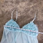 American Vintage Vintage y2k blue babydoll ruffle frilled chiffon coquette slip Photo 1