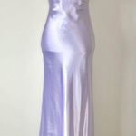Vintage Lavender Satin Prom Dress Purple Photo 1