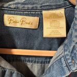 Denim Shirt with Embroidered Floral Design Vintage Bobbie Brooks Medium Blue Photo 1