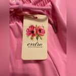 Entro  Pink Pleather Shorts Drawstring Pockets Faux Leather Barbie Small NEW READ Photo 2