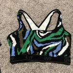 Diane Von Furstenberg  Target Disco Zebra Green Racerback Sports Bra L Photo 3