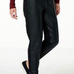Black Label G by Giuliana  Faux Leather Ponte Jogger Black Photo 0