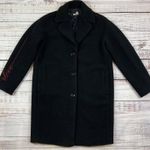 Moschino Love  Womens Wool‎ Blend Pea Coat US 6/EU 42 Embroidered Arm Long Jacket Photo 0