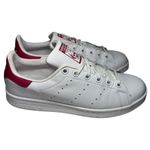 Adidas  Women’s Size 6 White Bold Pink Leather Stan Smith Shoes Sneakers Photo 6