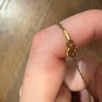 💜 Francesca's Collections Blue and Gold Agate Slice Necklace Photo 3