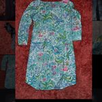 Lilly Pulitzer  Blue and Green Floral Dress Photo 1